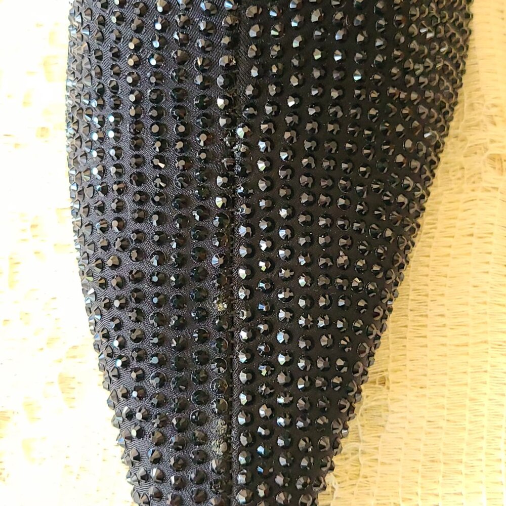 ZARA BLACK GLAM RHINESTONE HEELED ANKLE BOOTS SIZE 6 1/2 - Picture 5 of 10